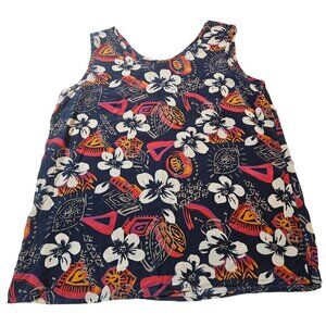 Pure Silk Amanda Smith Women's  Spring Floral Tank Top 10 Multicolor Sleeveless